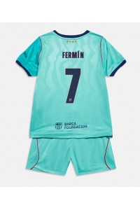 Barcelona Fermin Lopez #7 Jalkapallovaatteet Lasten Kolmas peliasu 2026-27 Lyhythihainen (+ Lyhyet housut)
